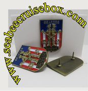 BACK TO BACK SEABEES HAT PIN 