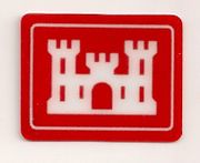 U.S. Army Corps of Engineers Hardhat sticker 2"w x 1.5 H