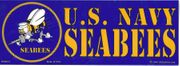 U S NAVY SEABEE  BUMPER STICKER