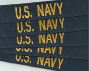 U S NAVY Uniform Tape Coverall Blue Gold letters