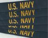 U S NAVY Uniform Tape Coverall Blue Gold letters