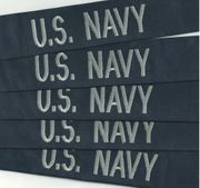U S NAVY Uniform Tape Coverall Blue silver letters