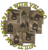 US Army Embroidered rank insignias for the MultiCam Uniforms. with hook fastener,
