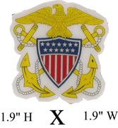 US NAVAL CREST RED WHITE BLUE