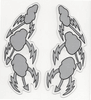 USAF hardhat Double Bolts and Clouds General sticker in sliver