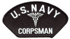 USN CORPSMAN HAT PATCH