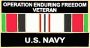 USN ENDURING Freedom small hat pin