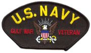 USN GULF WAR VET HAT PATCH