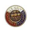 USN HONORABLE DISCHARGE samll hat pin