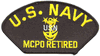 USN MCPO RETIRED HAT PATCH