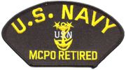 USN MCPO RETIRED HAT PATCH