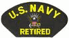 USN RETIRED HAT PATCH