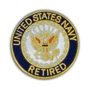 USN RETIRED small hat pin