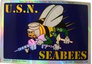USN SEABEES MILITARY DECAL STICKER AUTO WINDOW 