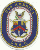 USS AMERICA LHA 6 COMMAND HARDHAT STICKER   SIZE:  3" TALL X 2 1/4" WIDE