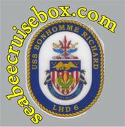 USS Bonhomme Richard (LHD-6) COMMAND HARDHAT STICKER "TALL x "WIDE