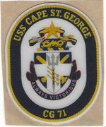 USS Cape ST. George 2 7/16" TALL  X 1 3/4" WIDE