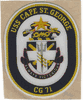 USS Cape ST. George COMMAND HARDHAT STICKER 4"TALL x 5"WIDE