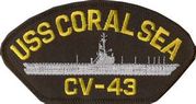 USS CORAL SEA CV 43 PATCH