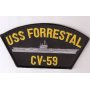 USS FORRESTAL CV 59 HAT PATCH