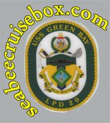 USS GREEN BAY LPD 20 COMMAND HARDHAT STICKER "TALL x "WIDE