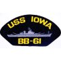 USS IOWA BB-61HAT PATCH