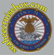 USS JOHN C. STENNIS CVN-74  COMMAND HARDHAT STICKER "TALL x "WIDE