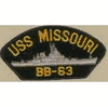 USS MISSOURI BB-63 HAT PATCHES