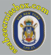 USS NEW YORK LPD 21 COMMAND HARDHAT STICKER "TALL x "WIDE