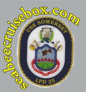 USS SOMERSET LPD 25 COMMAND HARDHAT STICKER "TALL x "WIDE