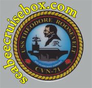 USS THEODORE ROOSEVELT CVN-71 COMMAND HARDHAT STICKER "TALL x "WIDE