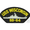 USS WISCONSIN BB-64 HAT PATCH
