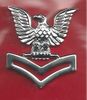 Navy Cap Device - Silver E-5 Petty Officer 2nd Class