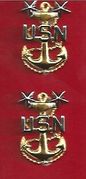 Navy Rank Insignia - E-9 Master Chief Chocker Collar Device