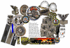 Navy Sleeve Device - Synthetic Gold on Black Cr Cryptologic Tech