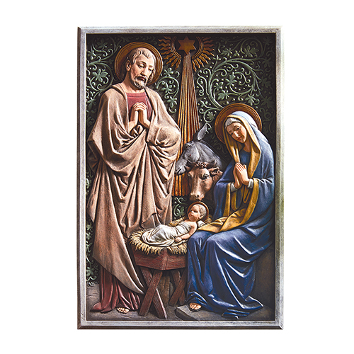 Avalon Gallery Holy Family Nativity Plaque Scene