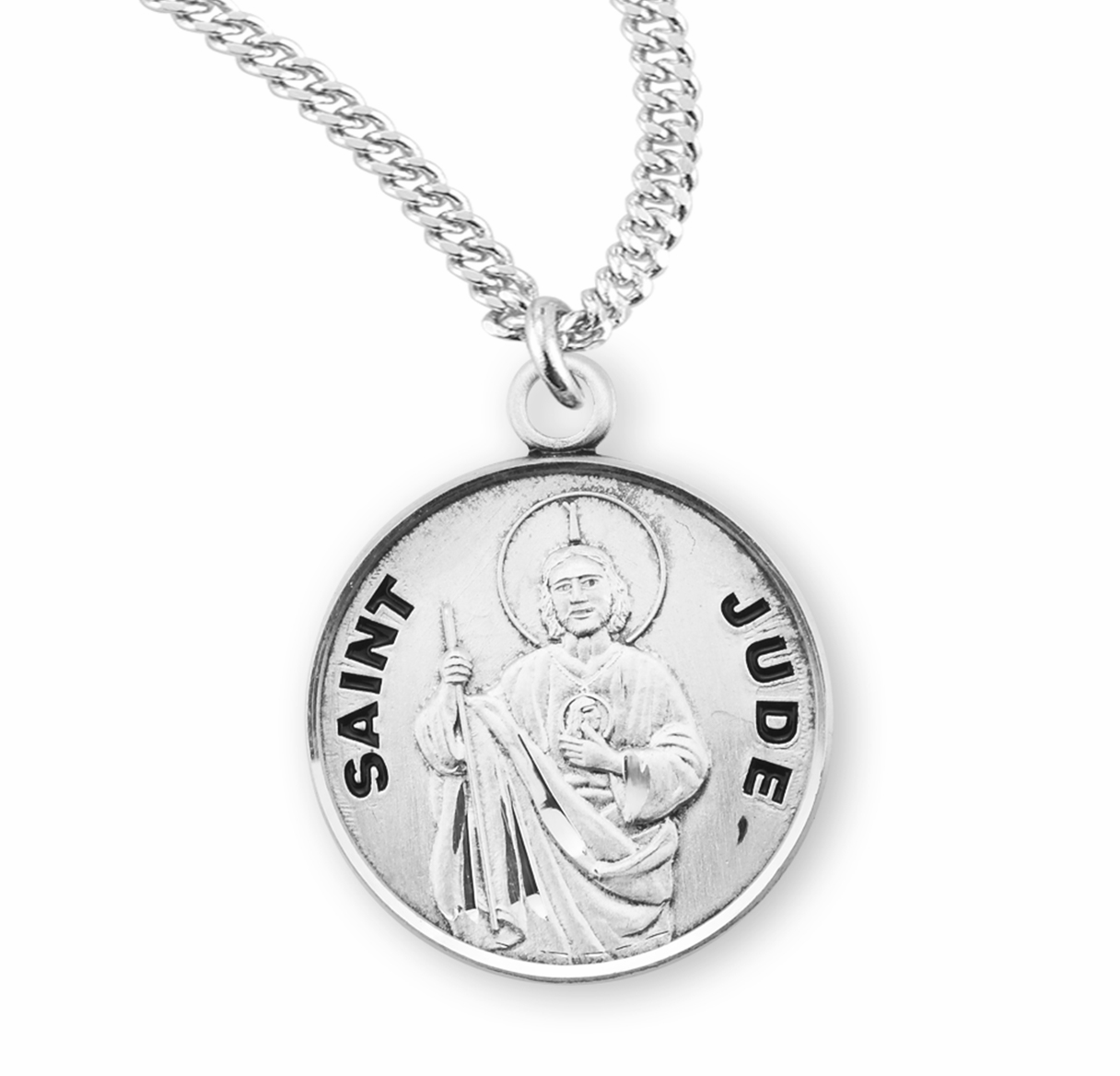 HMH Religious Catholic Patron Saint Round Medal Jewelry