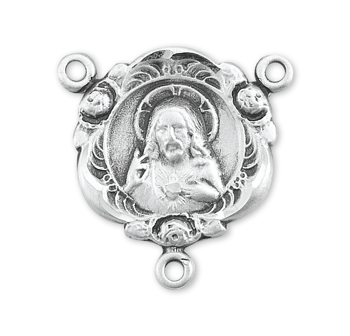 HMH Religious Sacred Heart of Jesus Scapular Sterling Silver Rosary Center