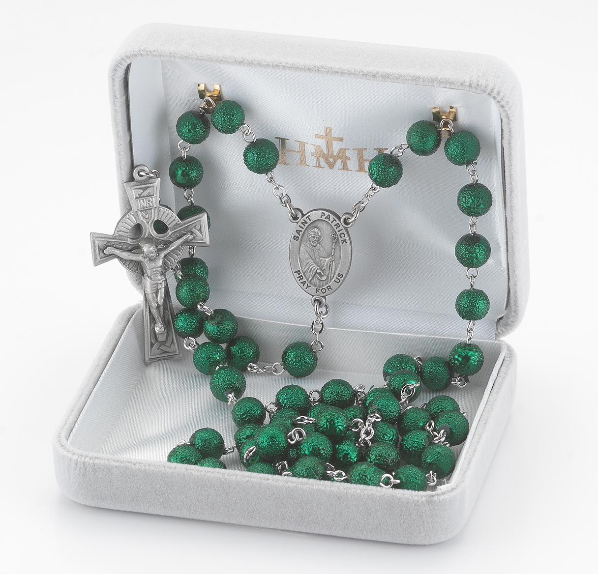 HMH Religious Saint Patrick New England Pewter Rosary