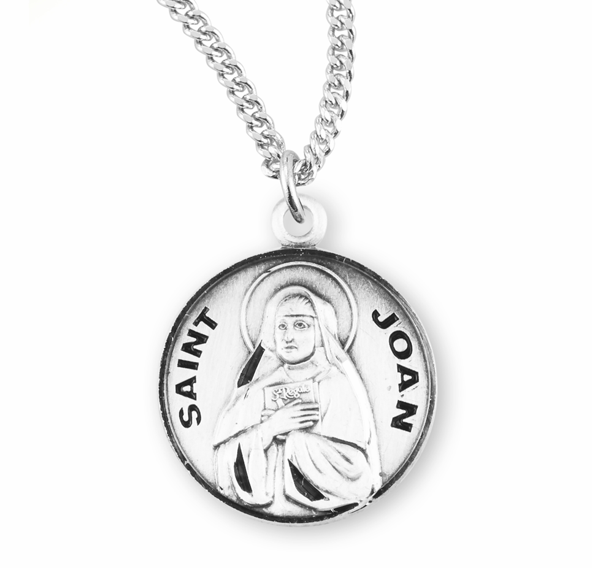 HMH Religious Female Patron Saint Round Medal Jewelry