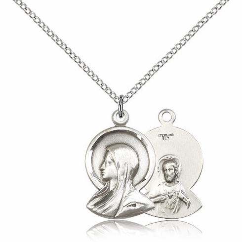 Madonna Sterling Silver Pendant Necklace by Bliss