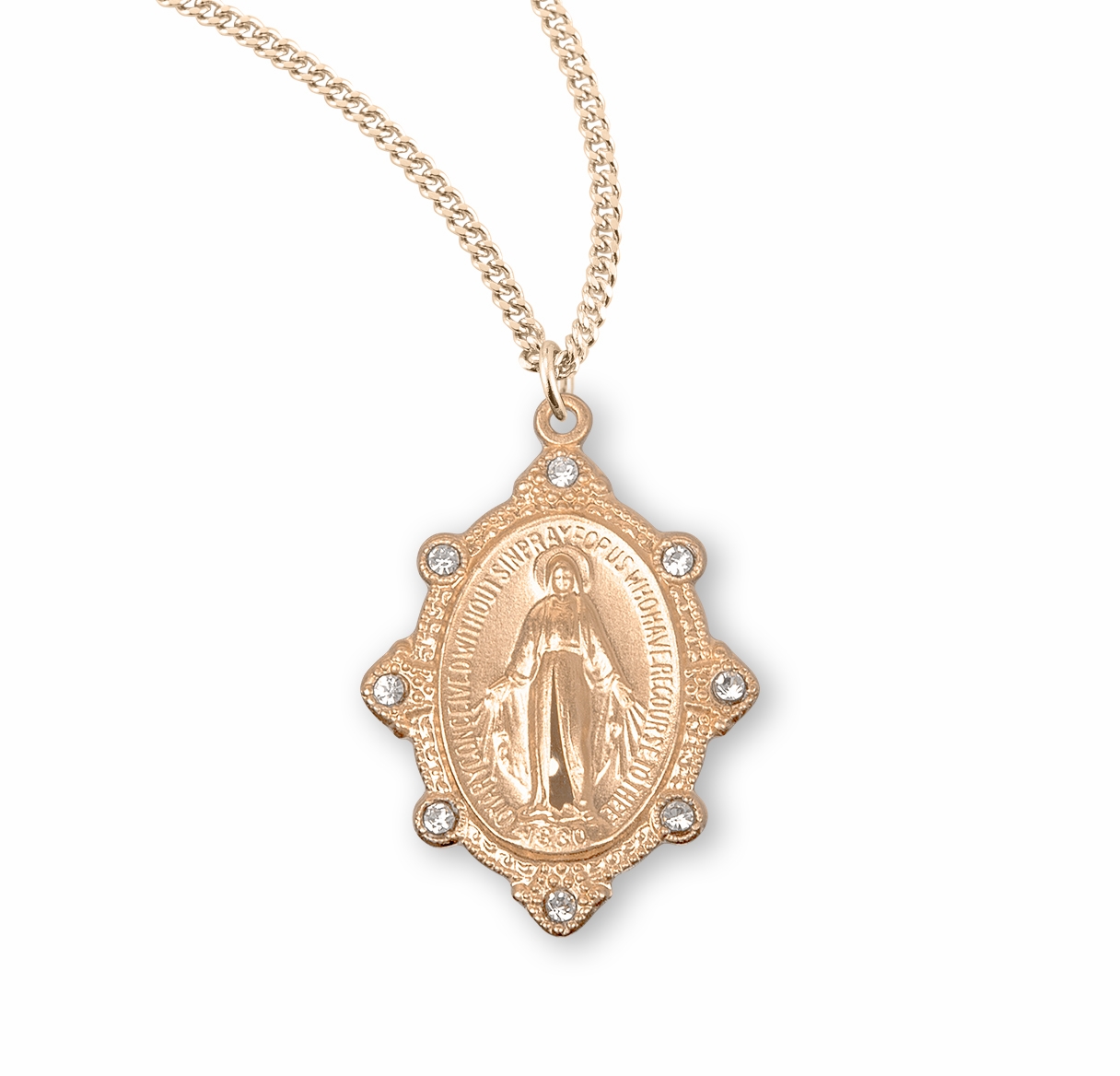 Catholic Miraculous Medal w/Stones