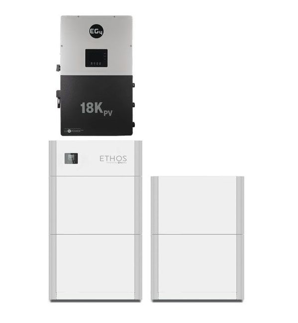 Big Battery 12kW 20.4kWh ETHOS Energy Storage System - EG4 18kPV Hybrid Inverter