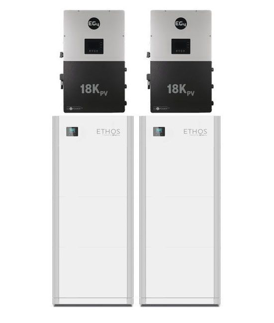 Big Battery 30.7kWh ETHOS Energy Storage System with 2x EG4 18kPV Inverters
