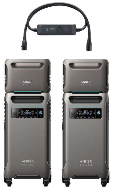 2x Anker SOLIX F3800 12 kW Double Power Hub Kit with 2x Expansion Batteries - 15Kwh Storage