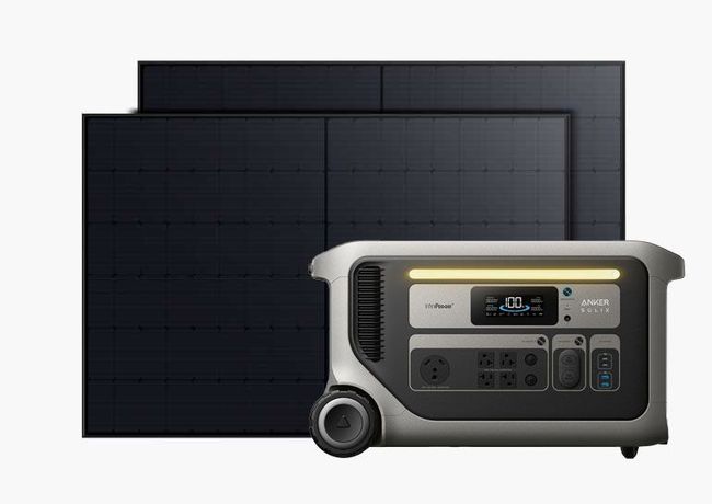 Anker SOLIX F3000 Portable Solar Generator Kit with 2x 410W Rigid Anker Solar Panels - 3072 Watt Hours