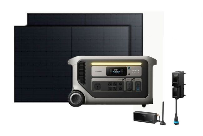 Anker SOLIX F3000 Solar Generator Kit with 2x 440W Rigid Solar Panels & Power Saver Kit 