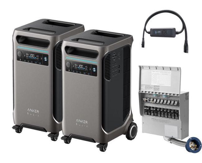 2x Anker SOLIX F3800 12 kW Double Power Hub Home Backup Kit