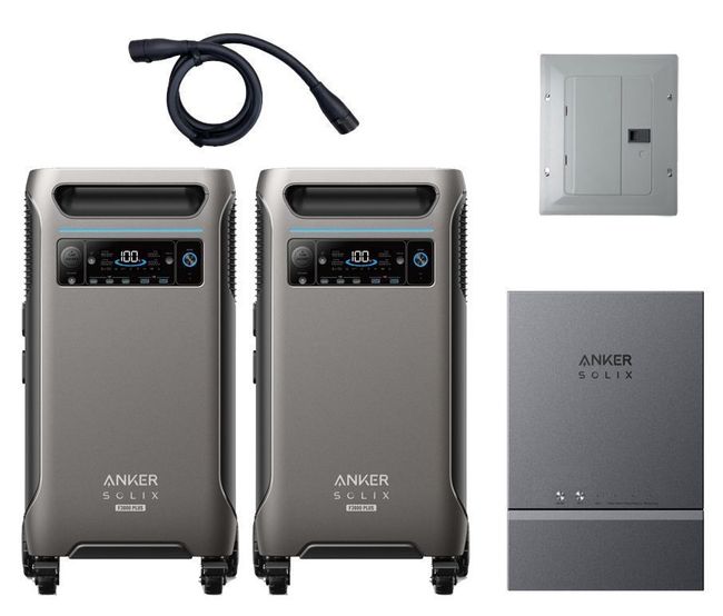 2x Anker SOLIX F3800 Plus Automatic Home Power Panel Kit
