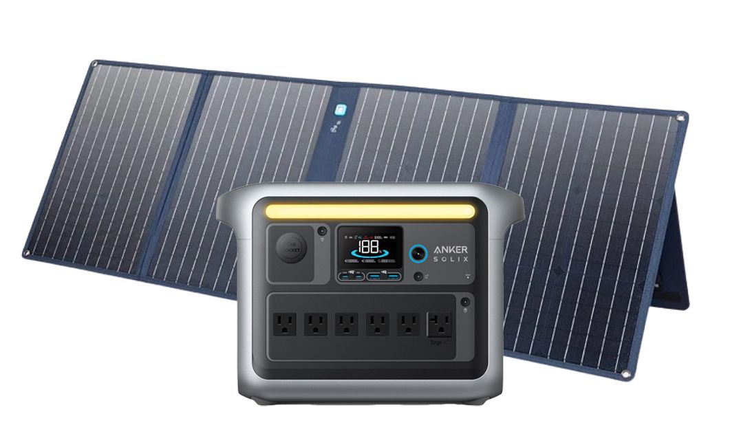 Anker SOLIX C1000X Portable Solar Generator Kit With Anker 100W Solar